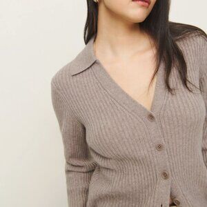 Reformation Shea Cashmere Collared Cardigan